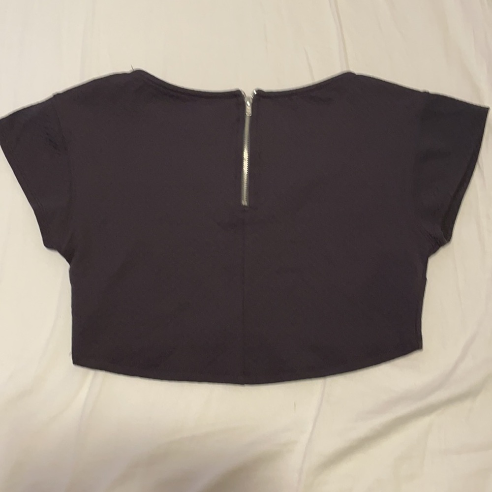 BEBE cropped top in Charcoal Grey sz Small - Picture 5 of 7